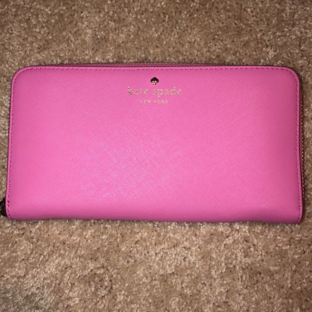 KATE SPADE bubblegum pink Lacey wallet
